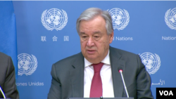 ကုလသမဂ္ဂ အတွင်းရေးမှူးချုပ် Antonio Guterres.